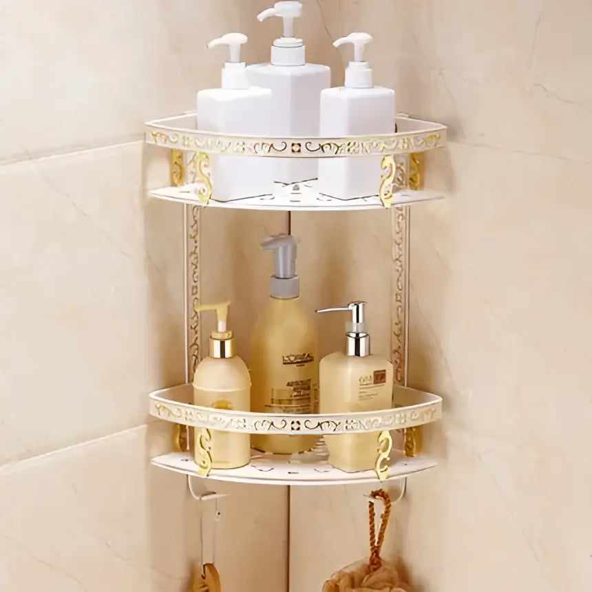 Gold Floral Bath Set