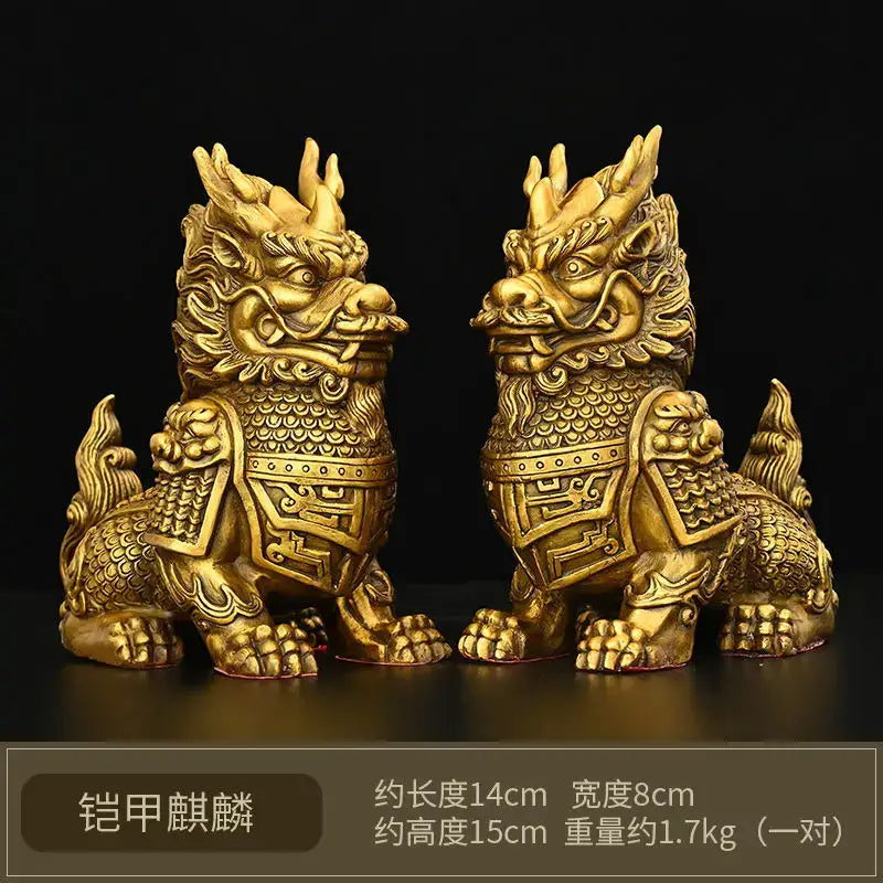 Brass Copper Unicorn Statues