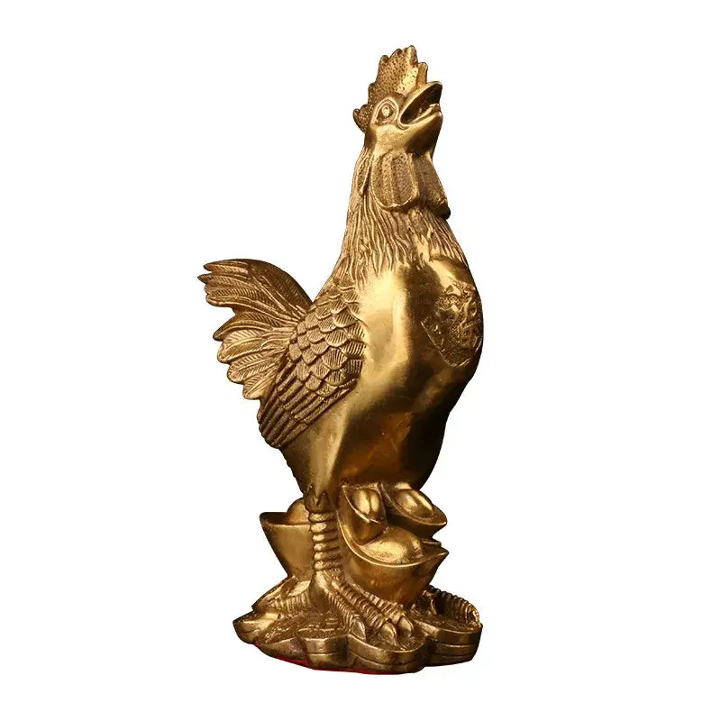 Brass Rooster Figurine