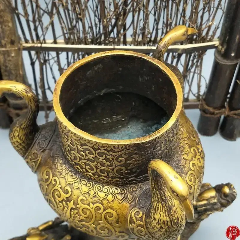 Gold Dragon Incense Burner