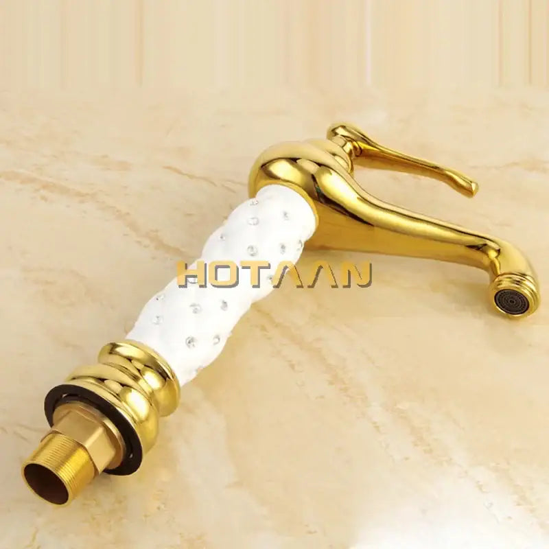 White Gold Basin Faucet