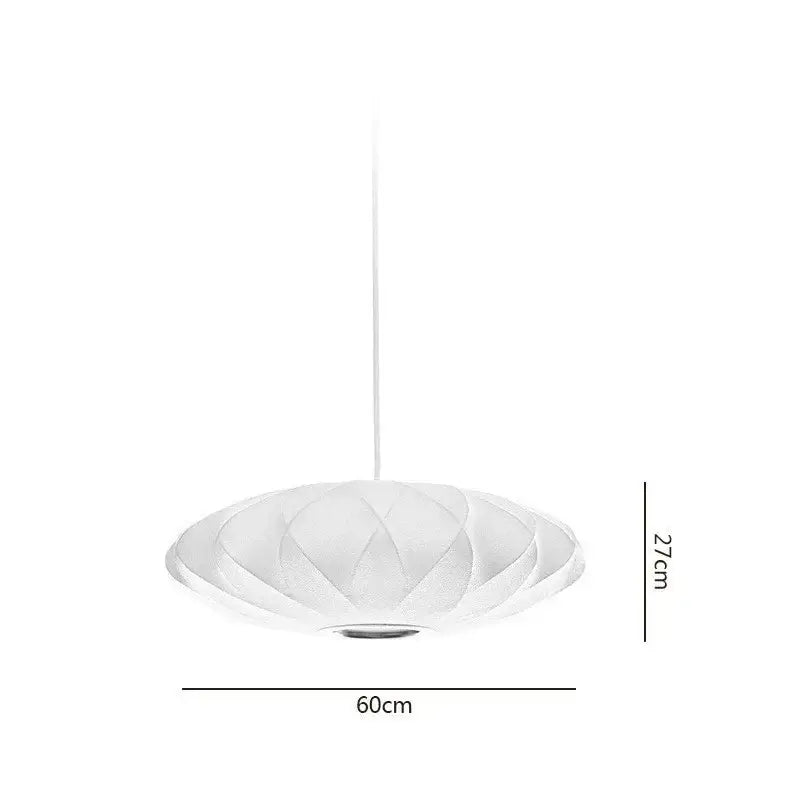 White Silk Pendant Chandelier