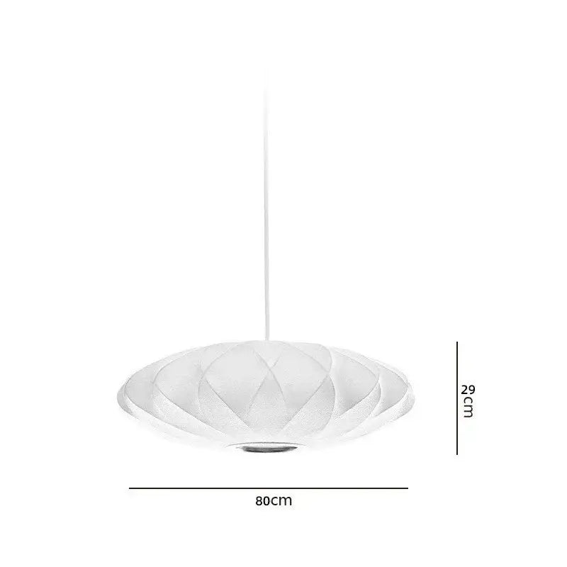 White Silk Pendant Chandelier