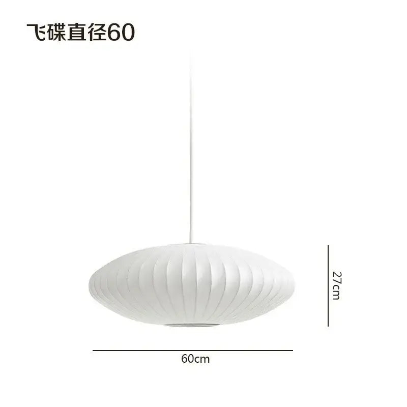 White Silk Pendant Chandelier