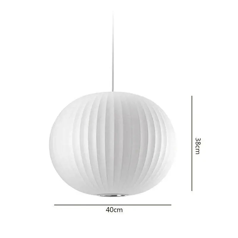 White Silk Pendant Chandelier