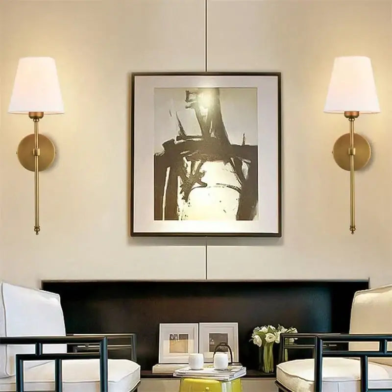 Brass White Wall Sconces