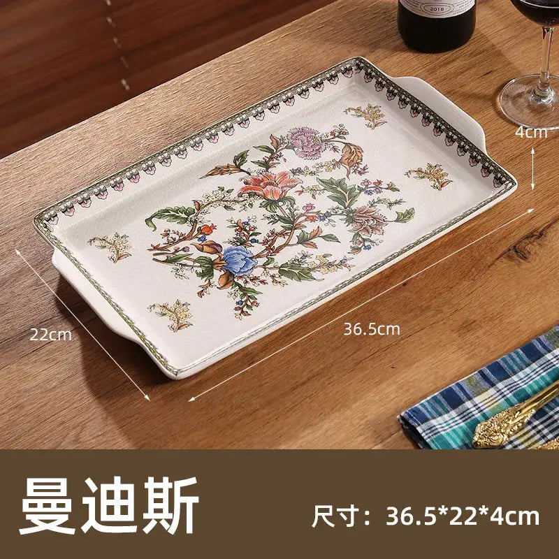 Paisley Ceramic Serving Tray