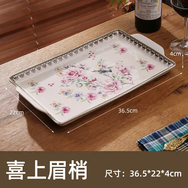 Paisley Ceramic Serving Tray