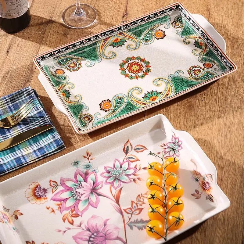 Paisley Ceramic Serving Tray