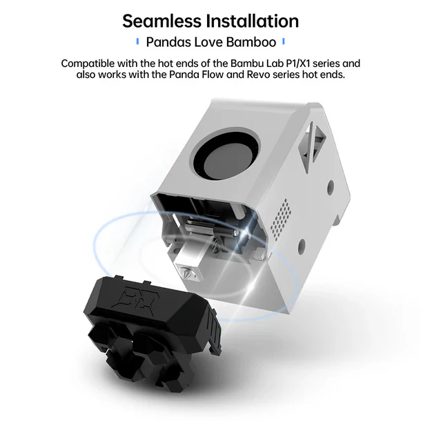 Panda Jet Omni-Directional Part Cooling Duct Upgrade for Bambu Lab X1 and P1