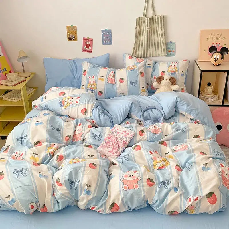 Pastel Bunny Cotton Bedding
