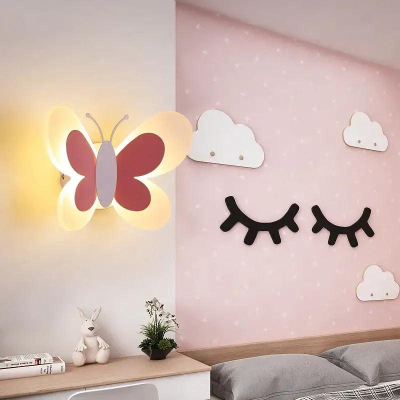 Pink Butterfly Wall Sconce