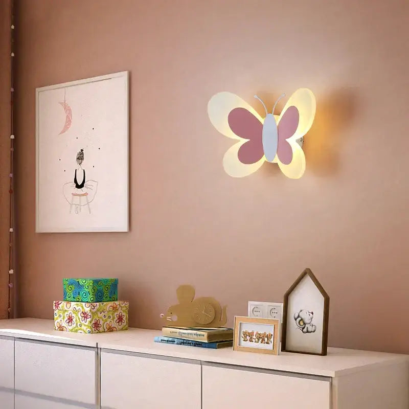 Pink Butterfly Wall Sconce