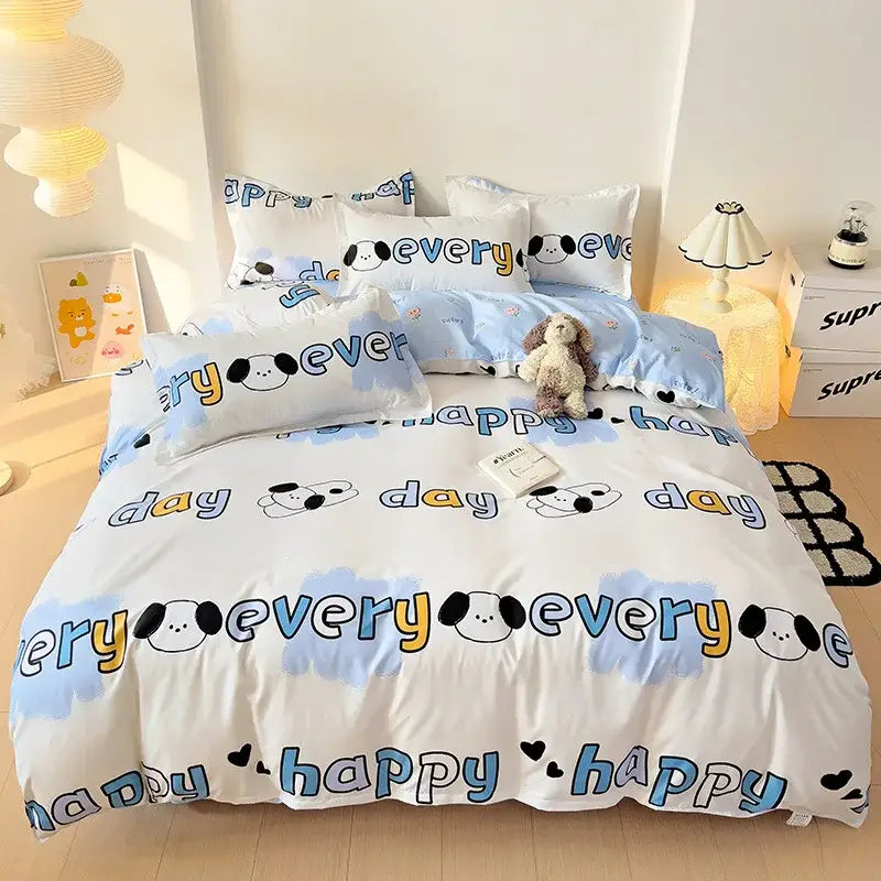 Cartoon Dog Duvet Set