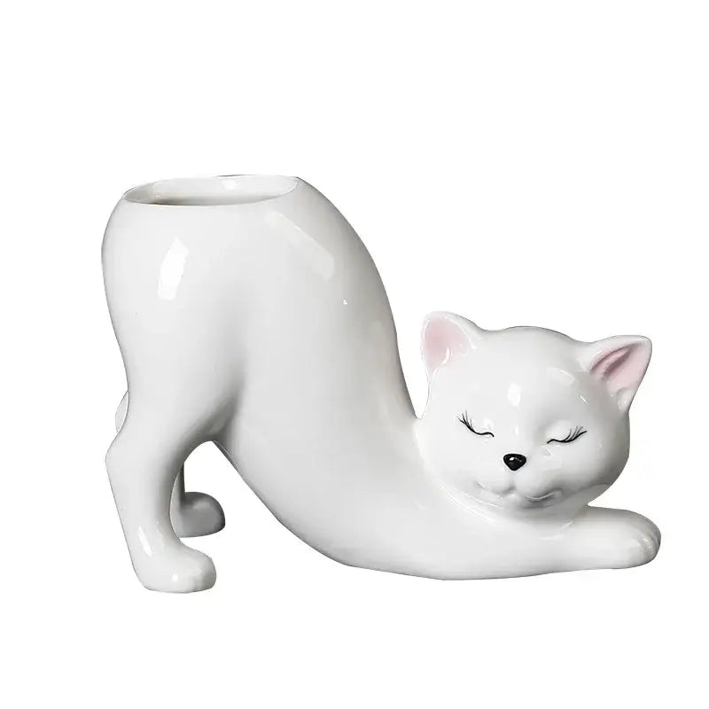 Ceramic Cat Tail Planter