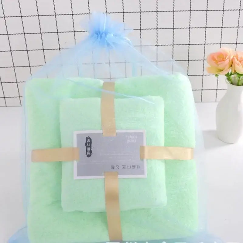 Coral Velvet Bath Towel Set