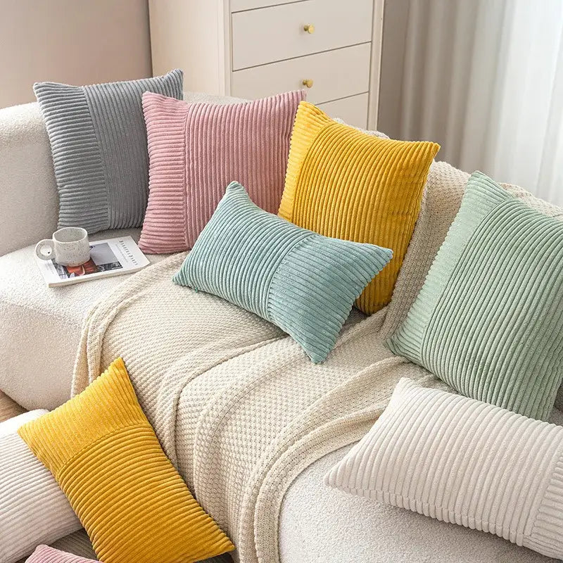 Corduroy Striped Body Pillow