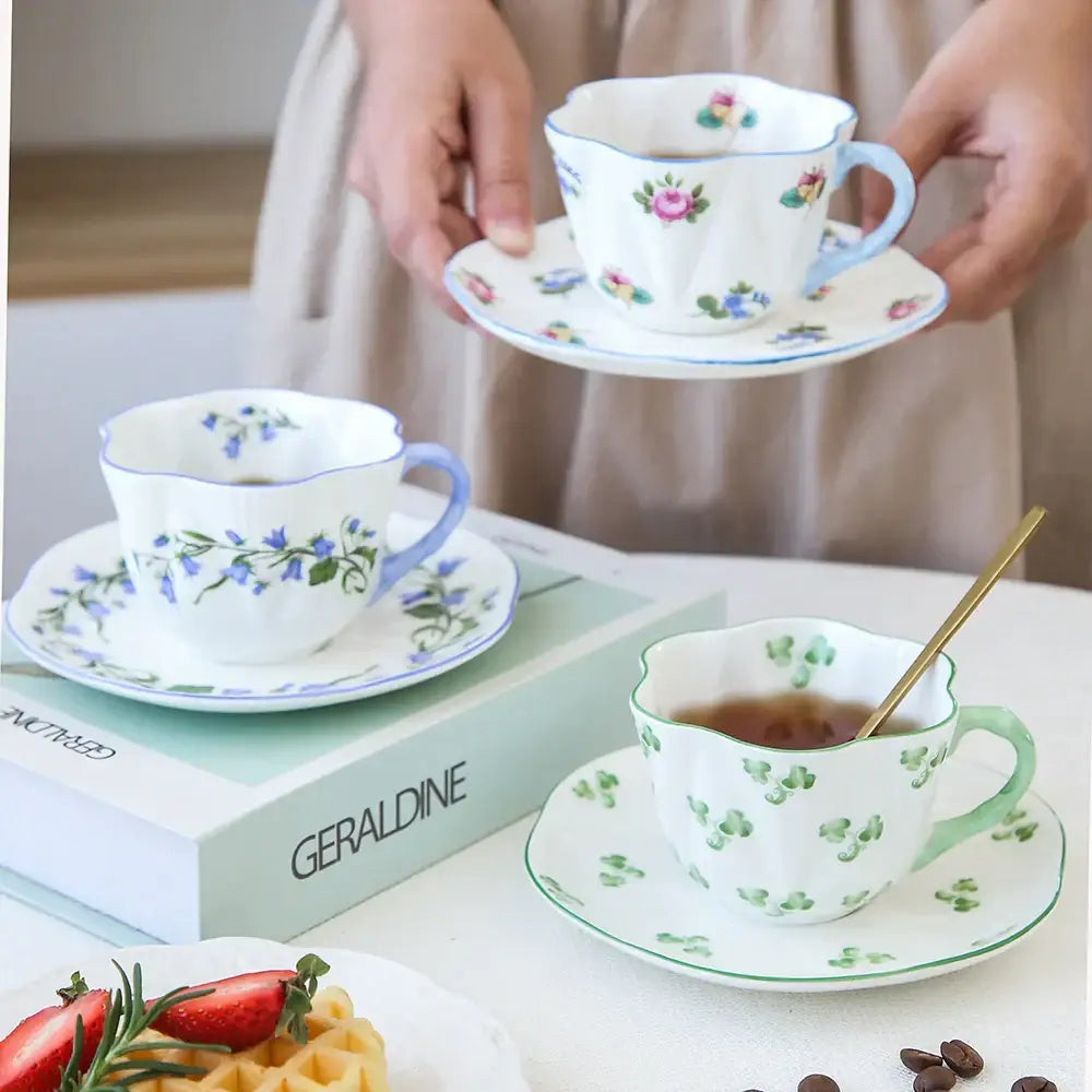 Porcelain Floral Coffee Set
