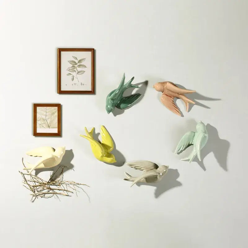 Ceramic Bird Wall Ornament
