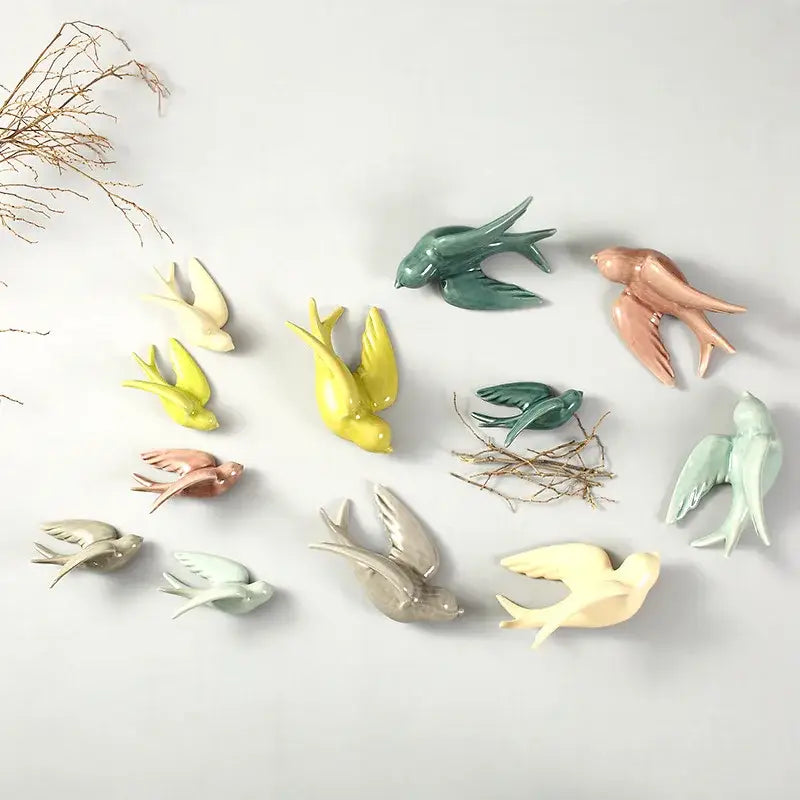 Ceramic Bird Wall Ornament
