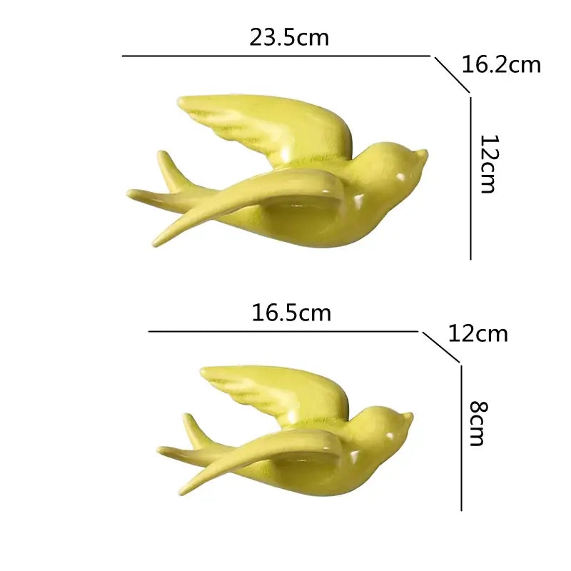 Ceramic Bird Wall Ornament