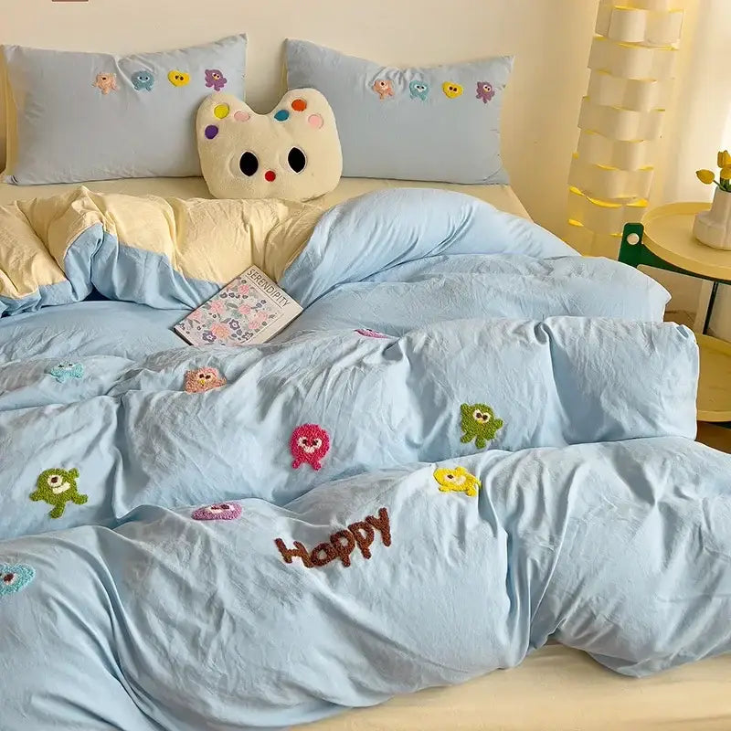 Green Cartoon Cotton Bedding