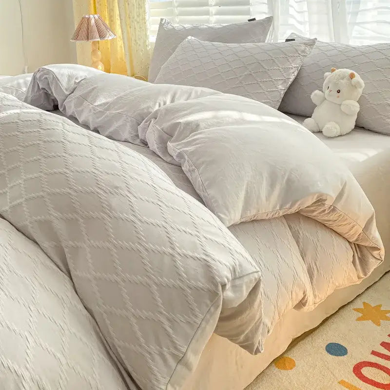 Pastel Green Quilted Bedding