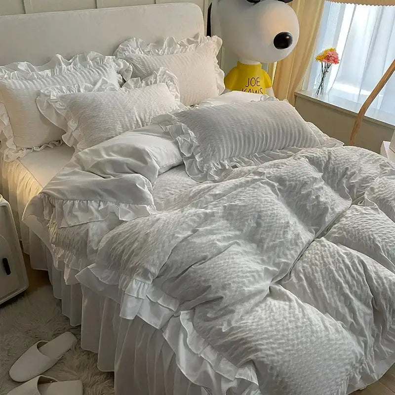 Green Lace Cotton Bedding