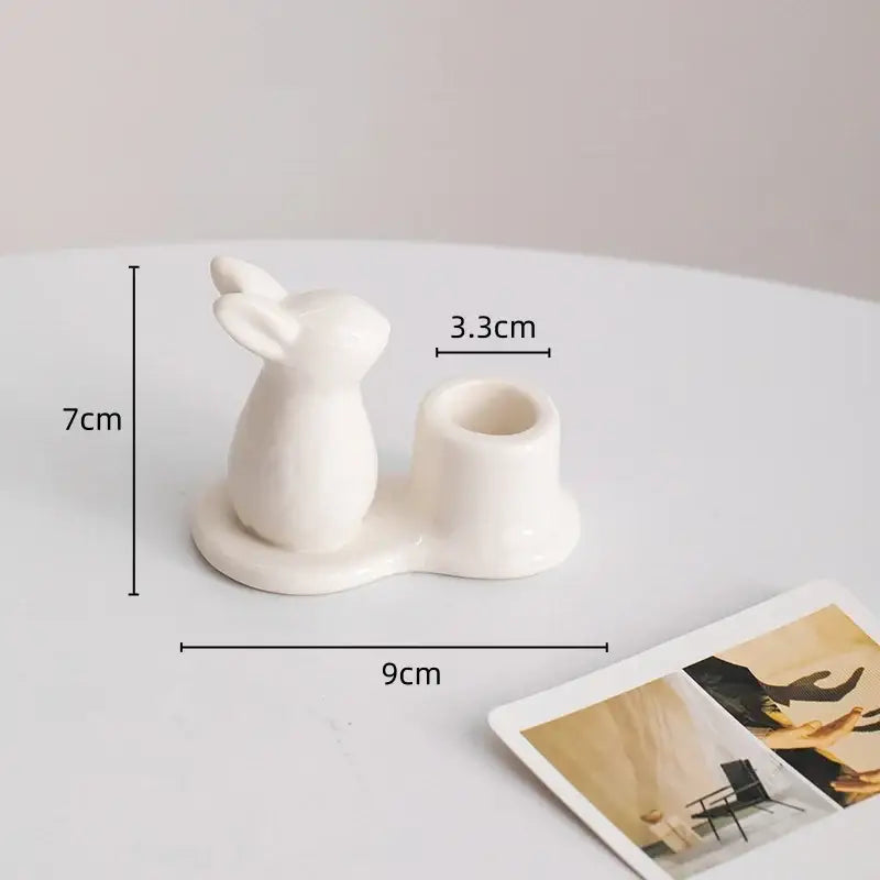 Ceramic Bunny Candle Holder