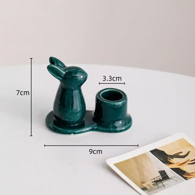 Ceramic Bunny Candle Holder