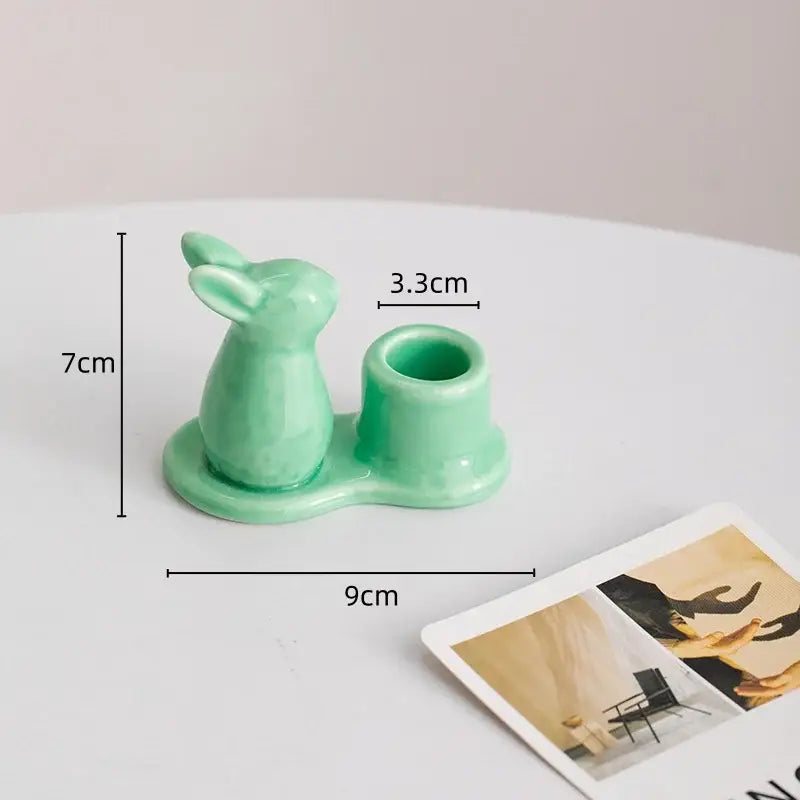 Ceramic Bunny Candle Holder