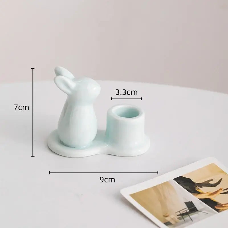 Ceramic Bunny Candle Holder