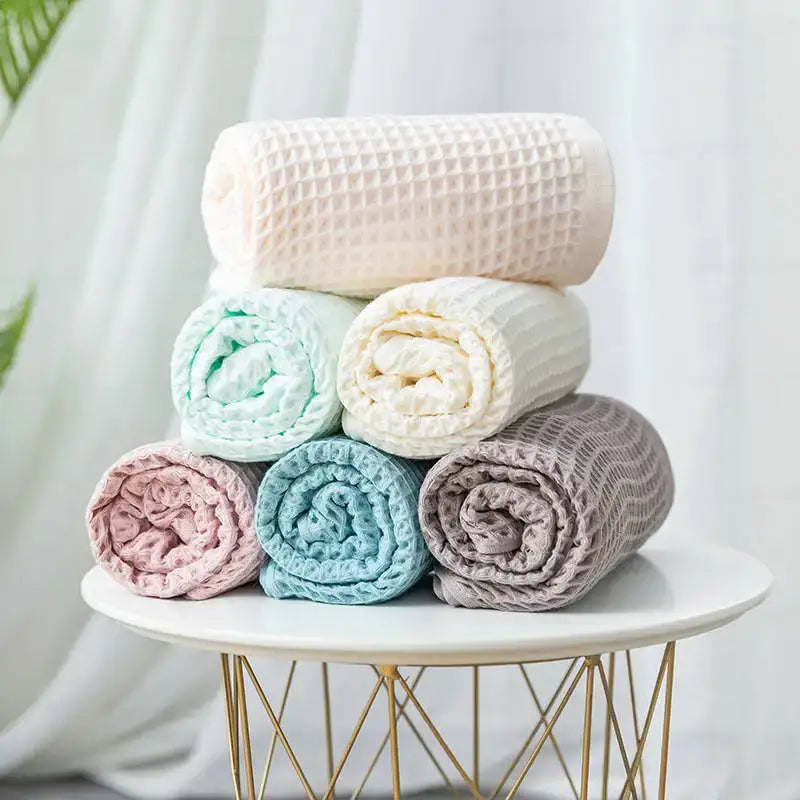 Pastel Cotton Waffle Towels