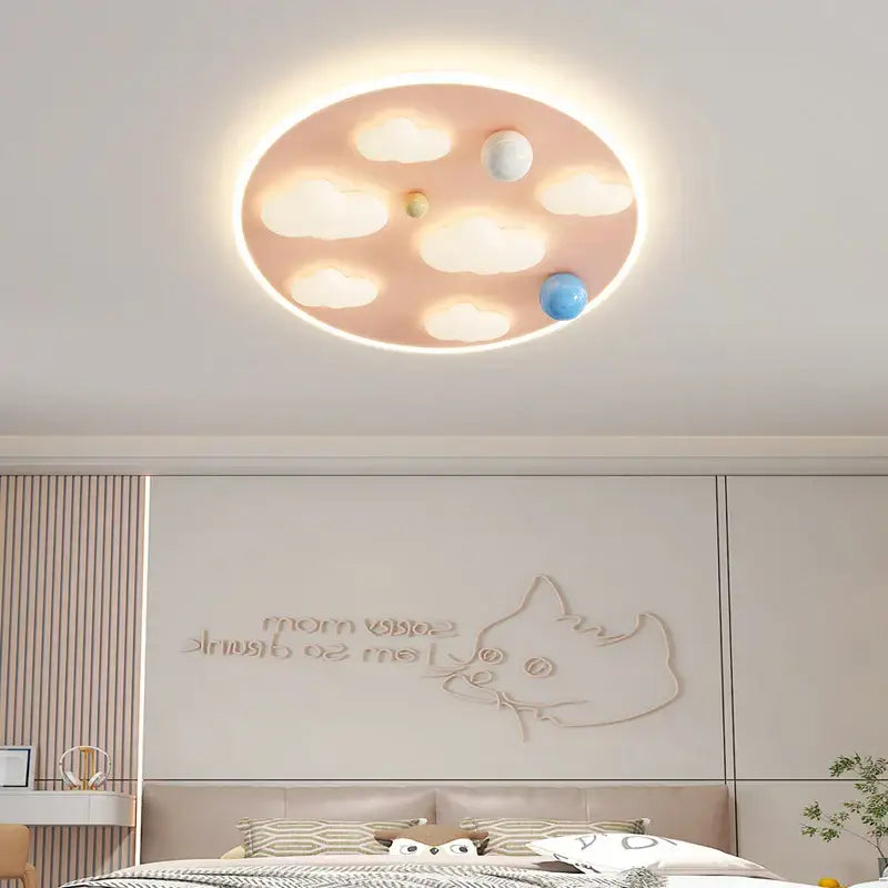 Pink Blue Cloud Ceiling Light