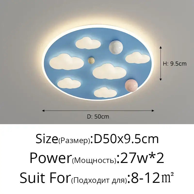 Pink Blue Cloud Ceiling Light