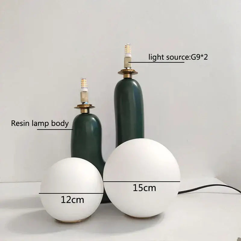 Pink Glass Ball Lamp