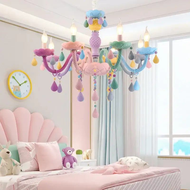 Pastel Crystal Bedroom Chandelier