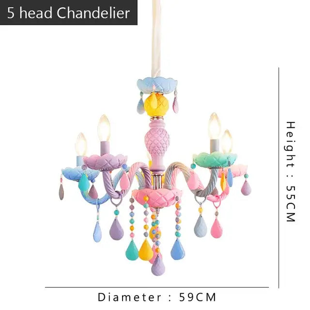 Pastel Crystal Bedroom Chandelier