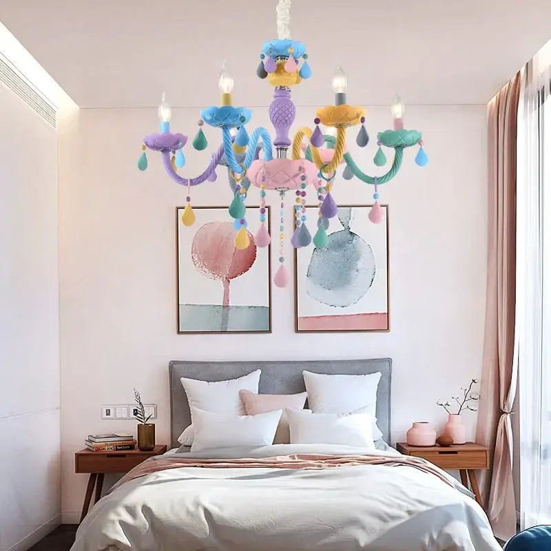 Pastel Crystal Bedroom Chandelier