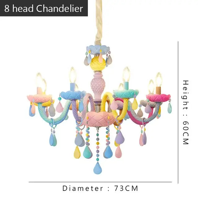 Pastel Crystal Bedroom Chandelier