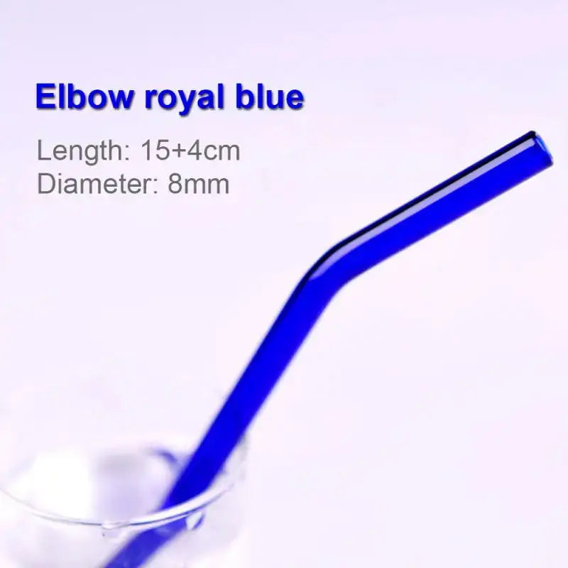 Ridged Glass Straws Set