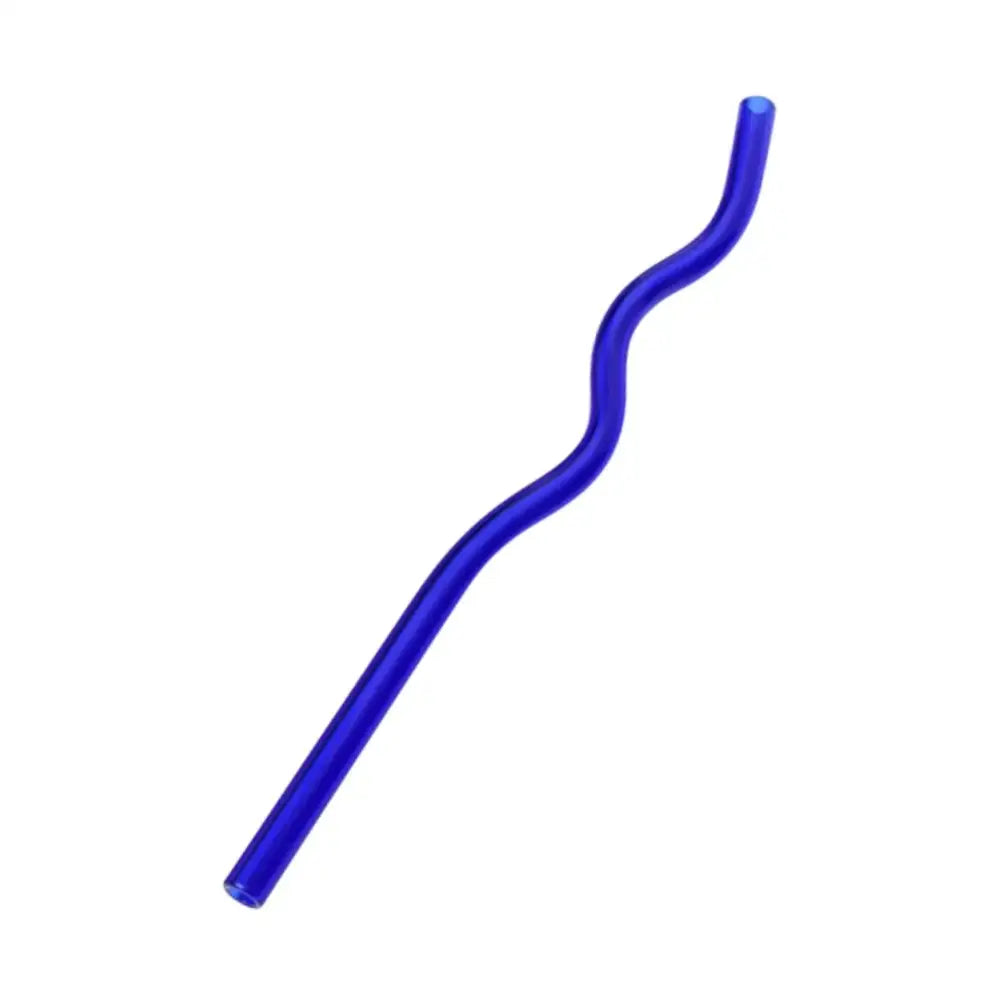 Ridged Glass Straws Set