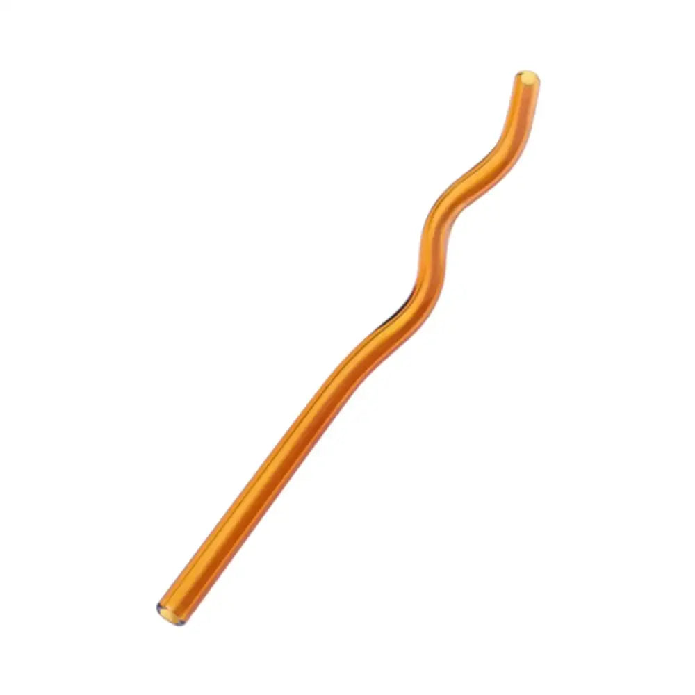 Ridged Glass Straws Set