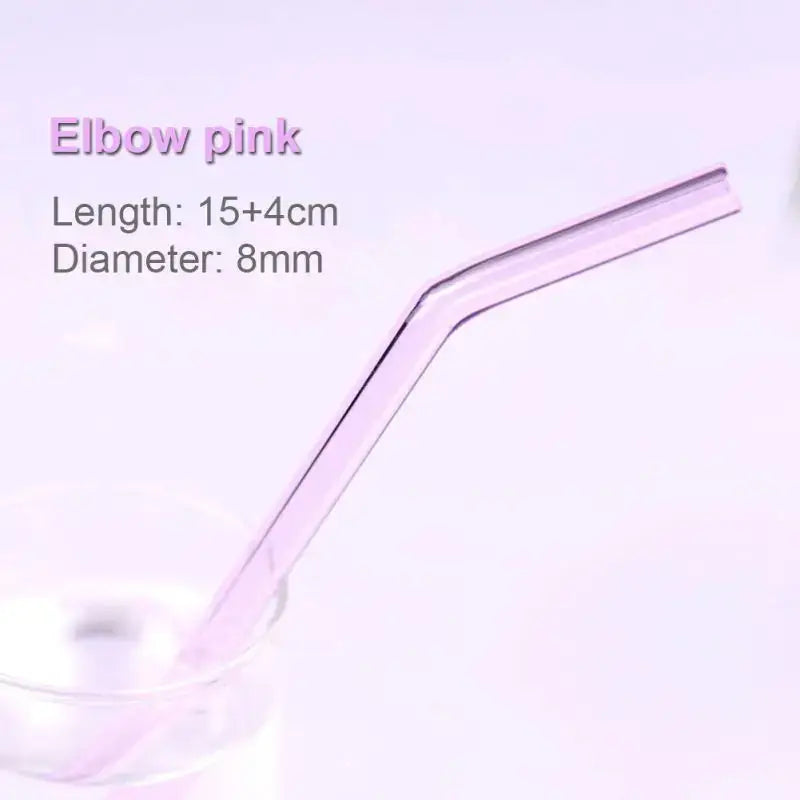Ridged Glass Straws Set