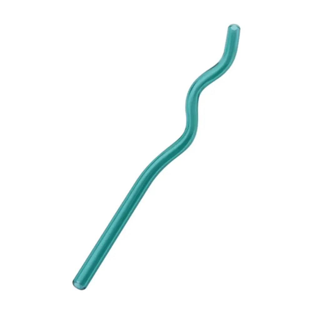 Ridged Glass Straws Set