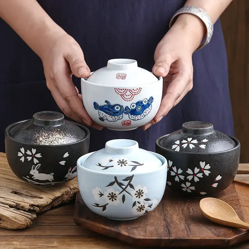 Blue Ceramic Stew Pot
