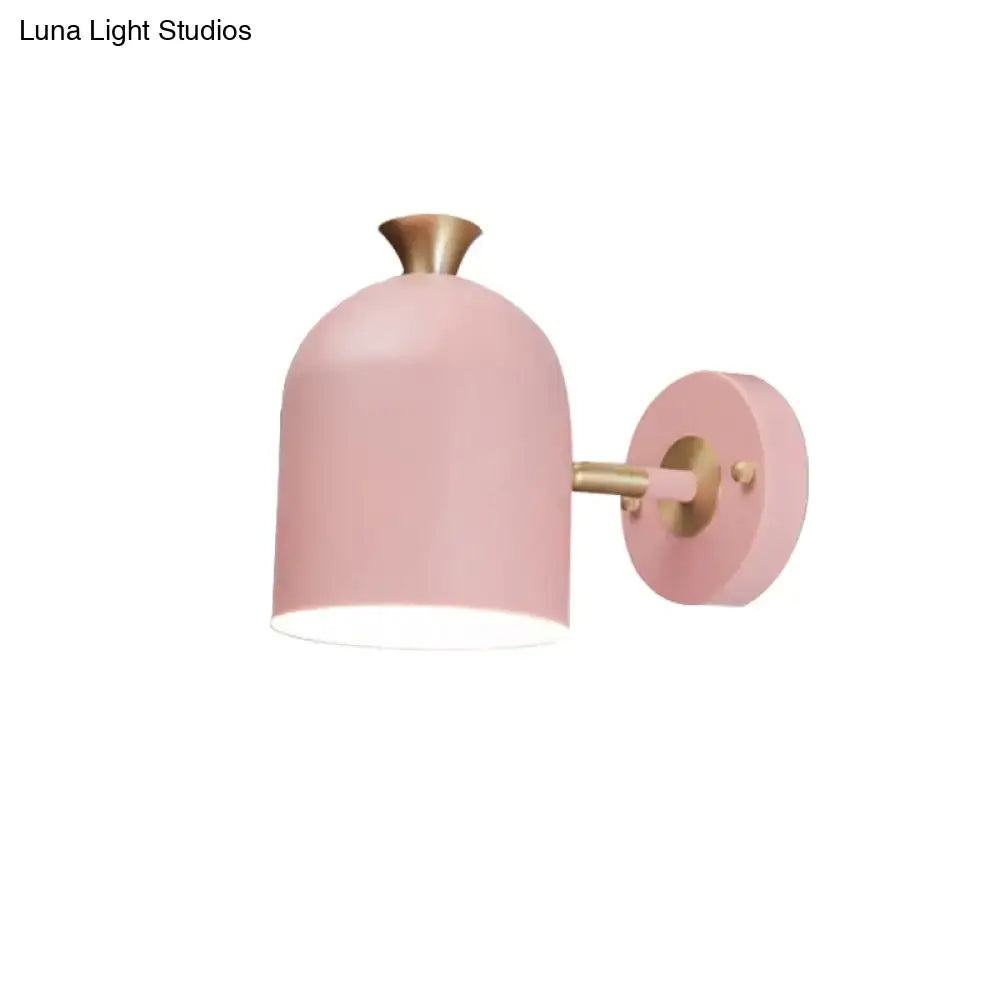 Pink Brass Macaron Wall Sconce
