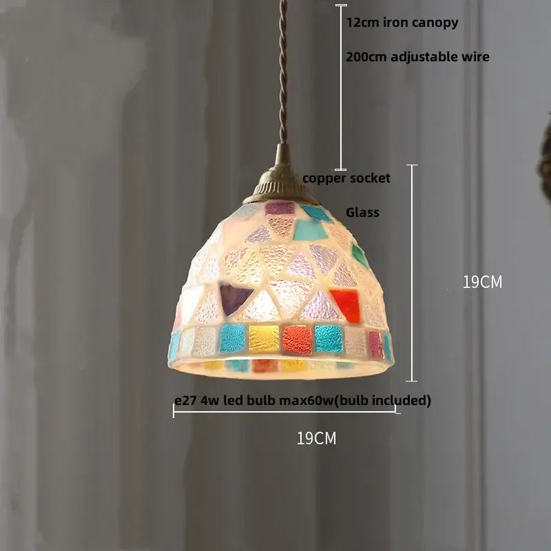 Mosaic Glass Pendant Light