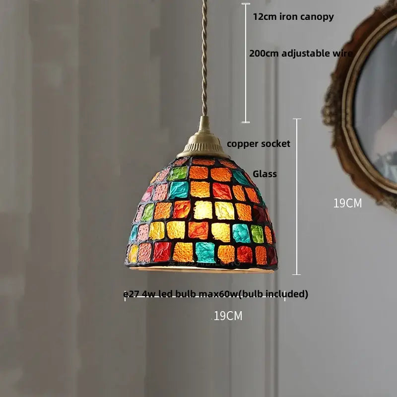 Mosaic Glass Pendant Light