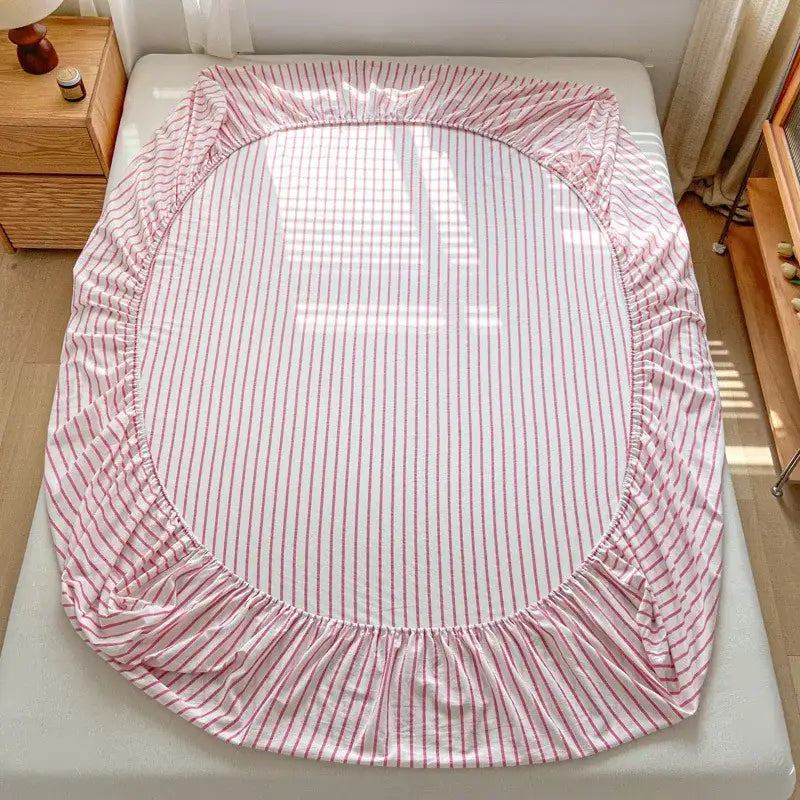 Pink Stripe Cotton Sheet